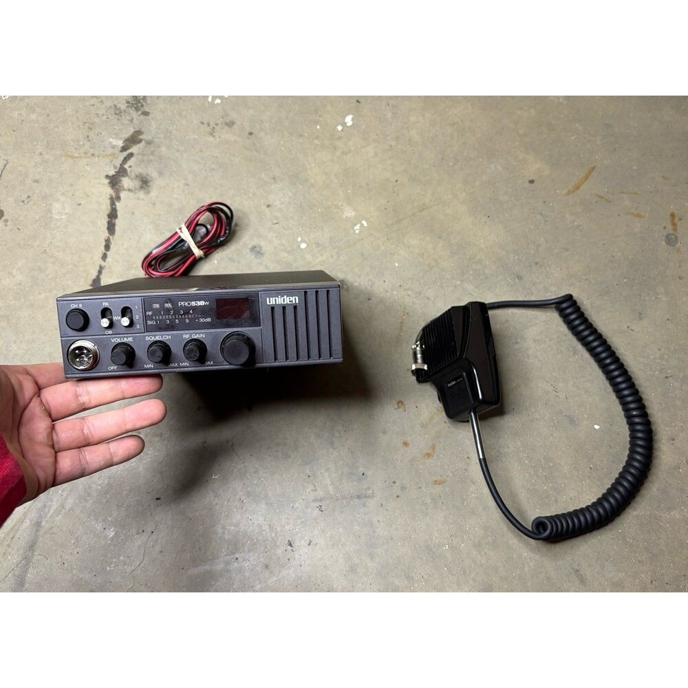 Uniden PRO 538W 40 Channel CB Radio w/ Mic and Power Cable